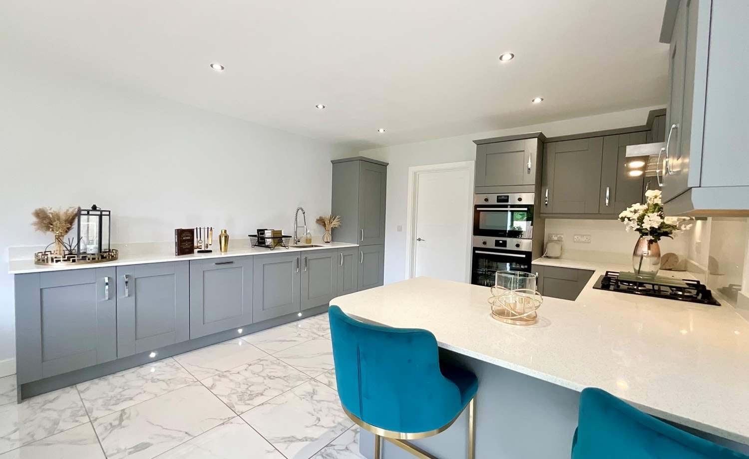 kitchen/living/dining space