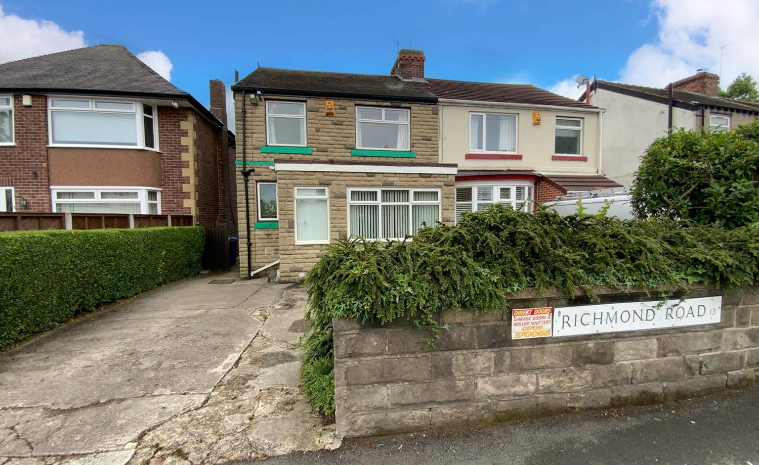 front of property