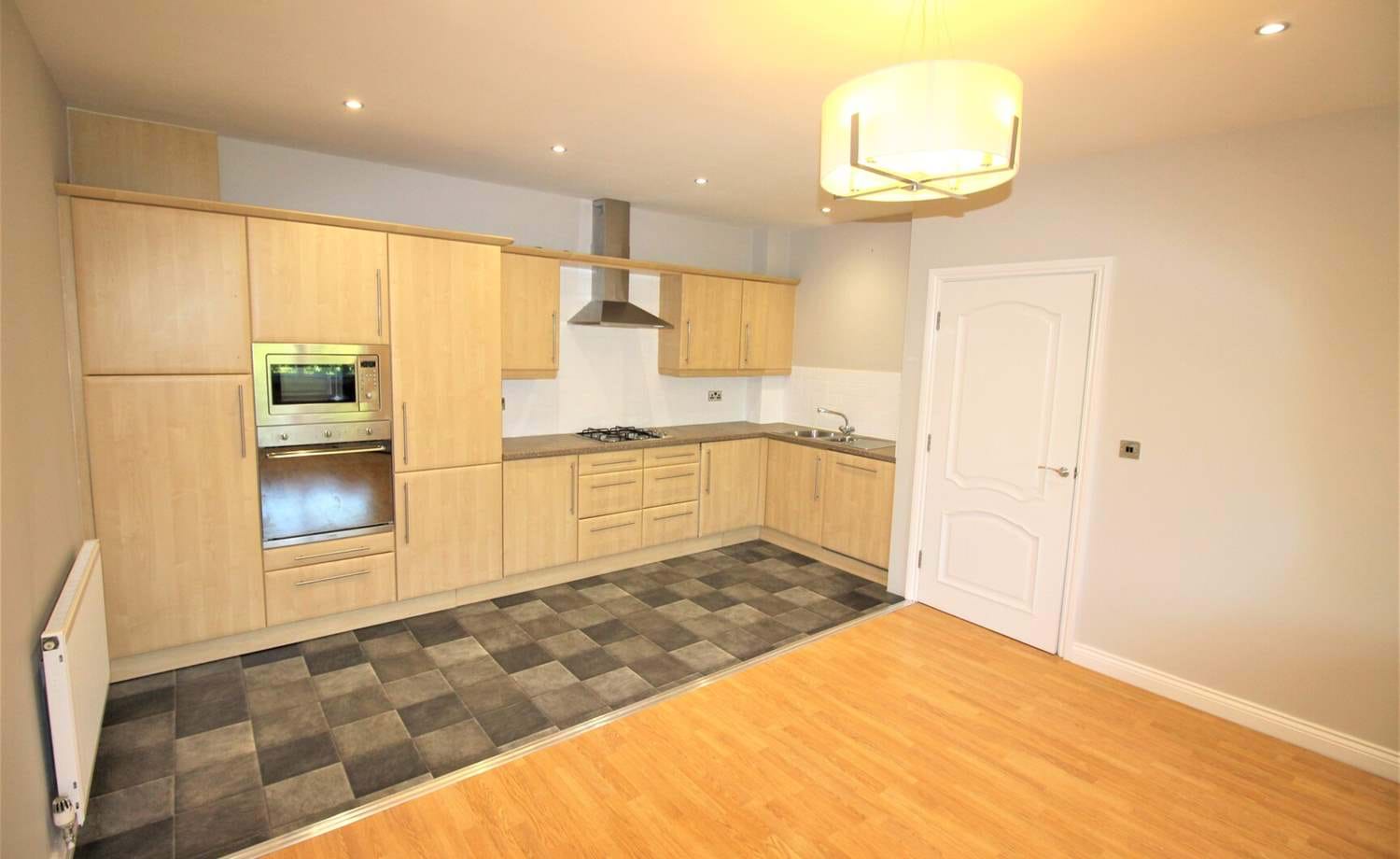 open plan lounge/kitchen