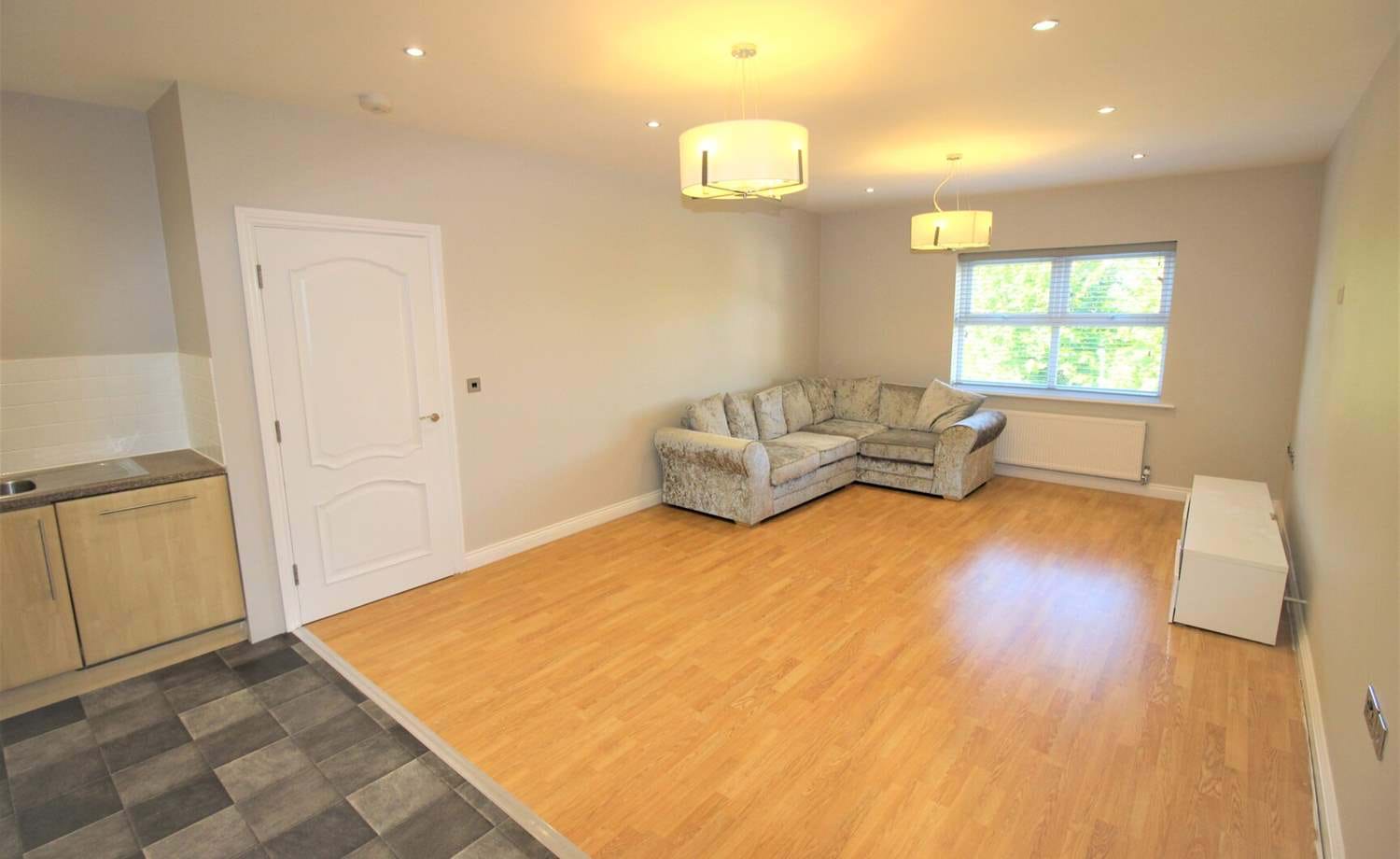 open plan lounge/kitchen