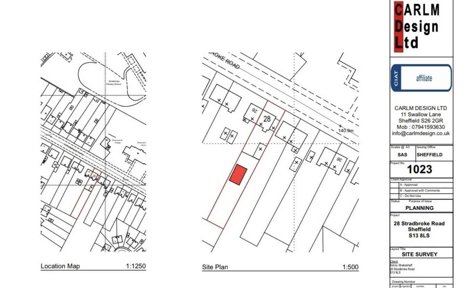 Plans for one bedroom annexe