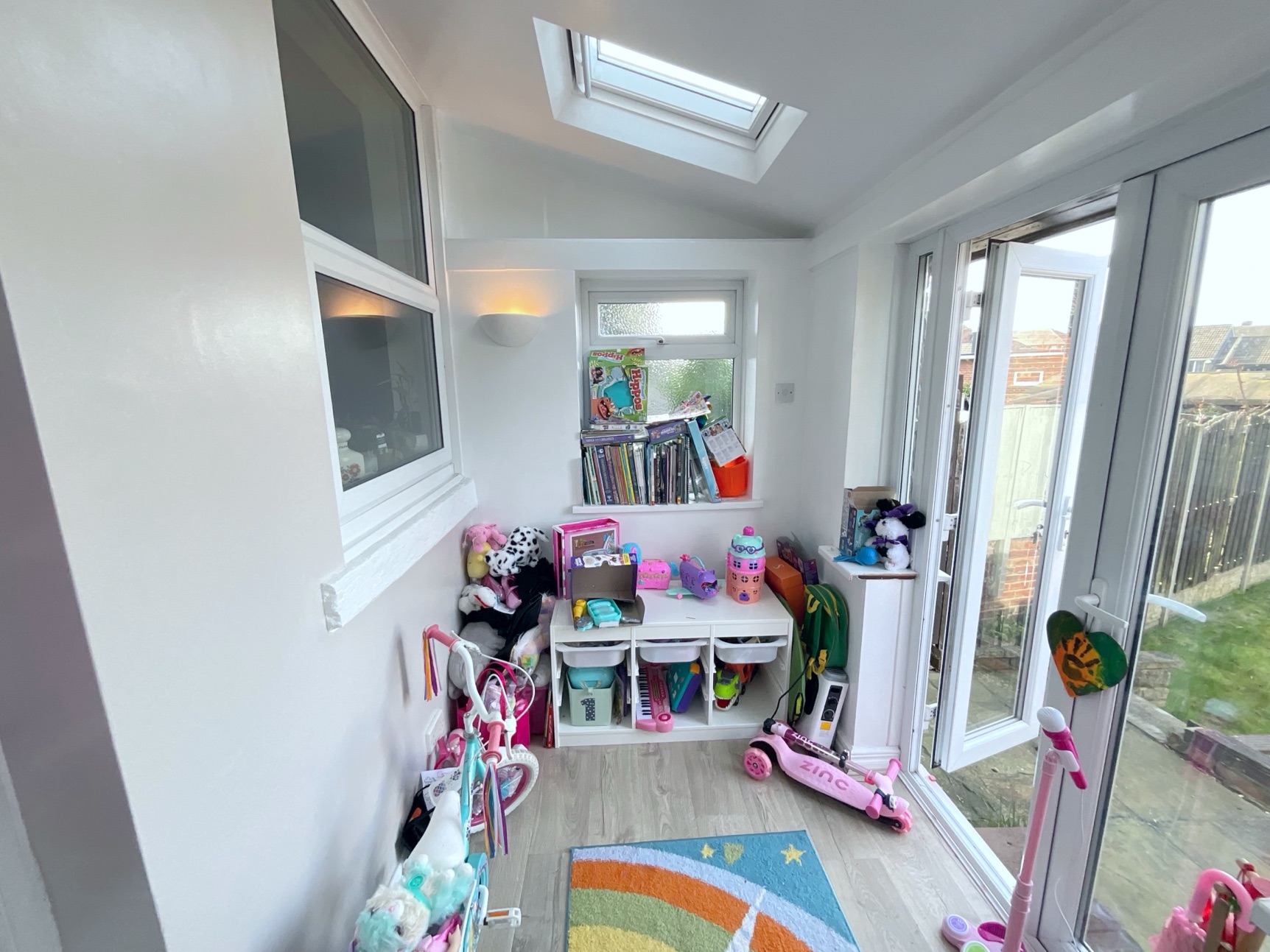 rear porch with sky-lights