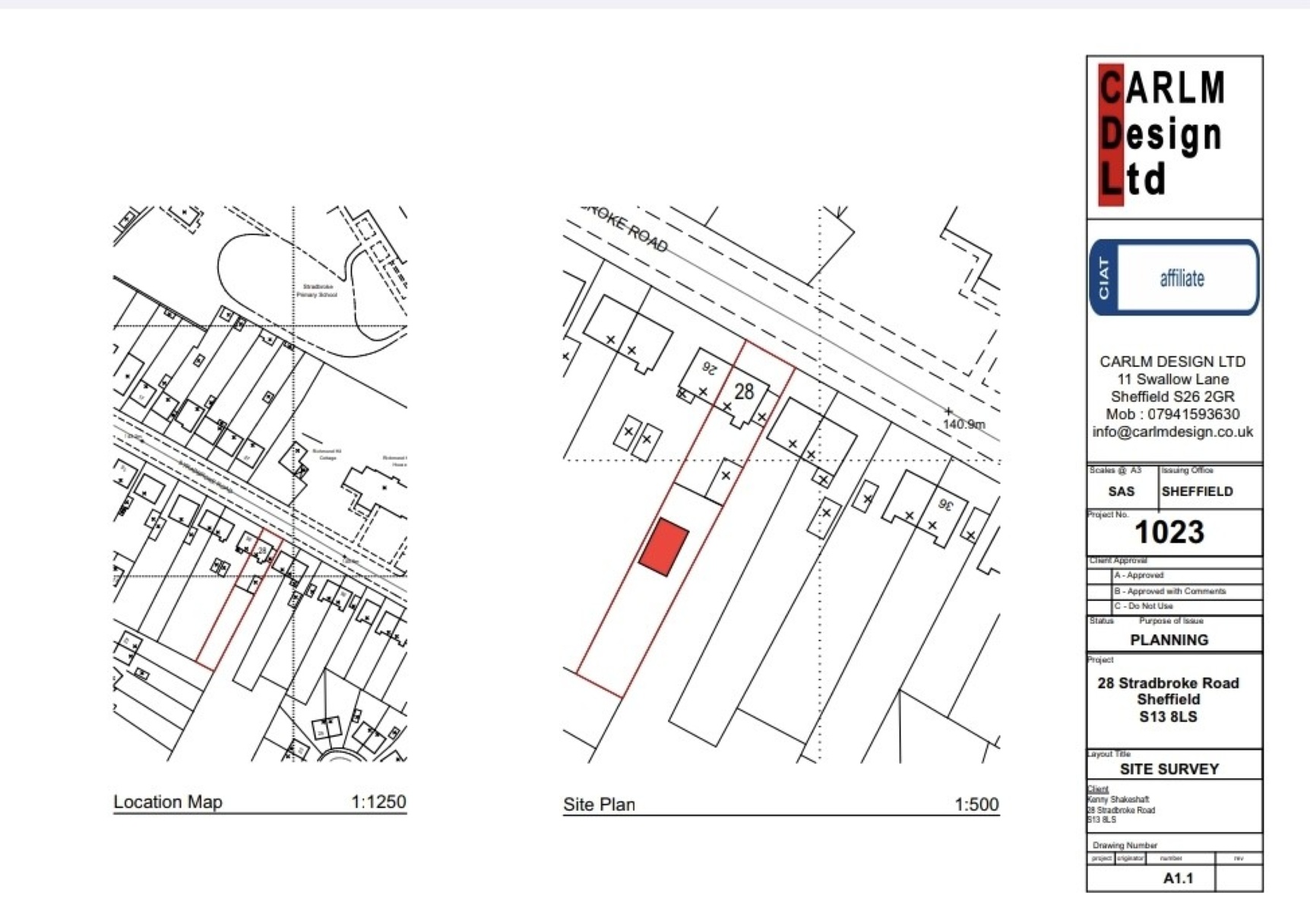 Plans for one bedroom annexe 